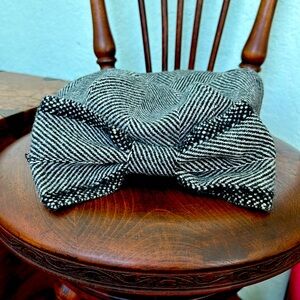 Black and white newspaper boy hat with big bow!!